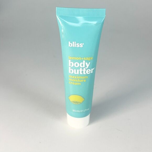 Bliss Body Butter Lemon + Sage Cream Moisturizer Travel 1 fl ox 30 ml Sealed New - Picture 1 of 4